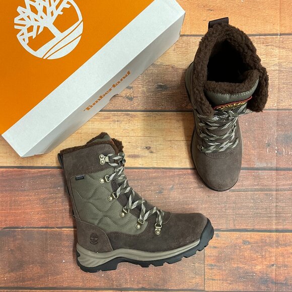 Timberland Women's Chocorua Tall Waterproof Insulated Brown Full Grain Boots